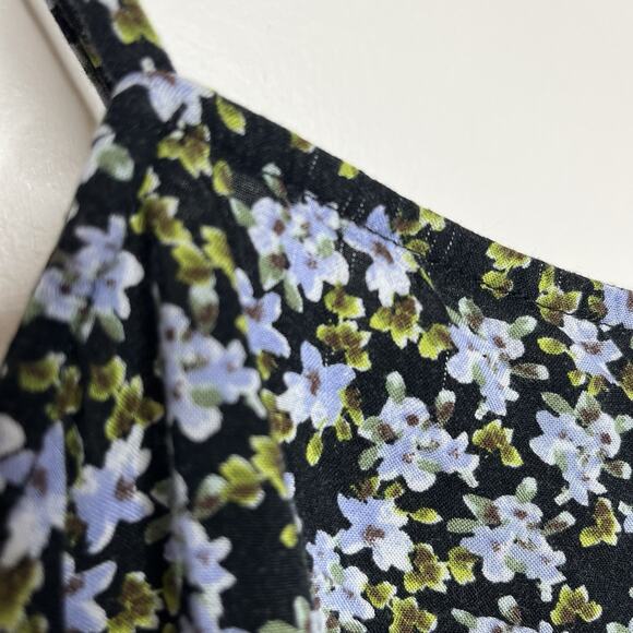 Floral Sleeveless Mini Dress Lavender Womens L Strappy Cottagecore Romantic Y2K - Picture 2 of 6